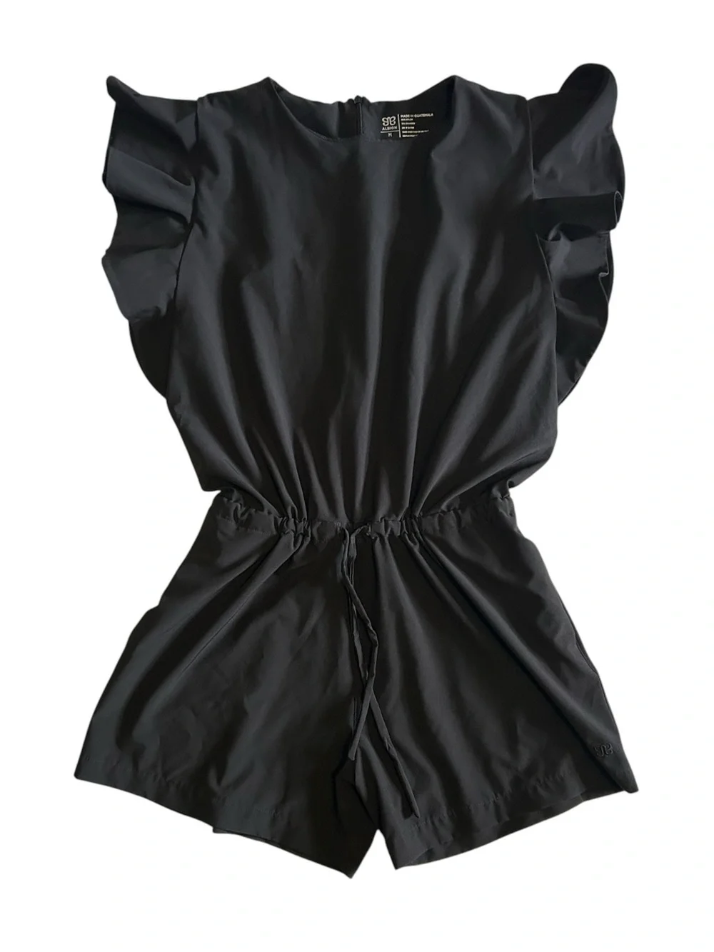 Albion Fit 9 to 9 Romper Black Casual Sporty Chic Minimalist Athleisure Size M